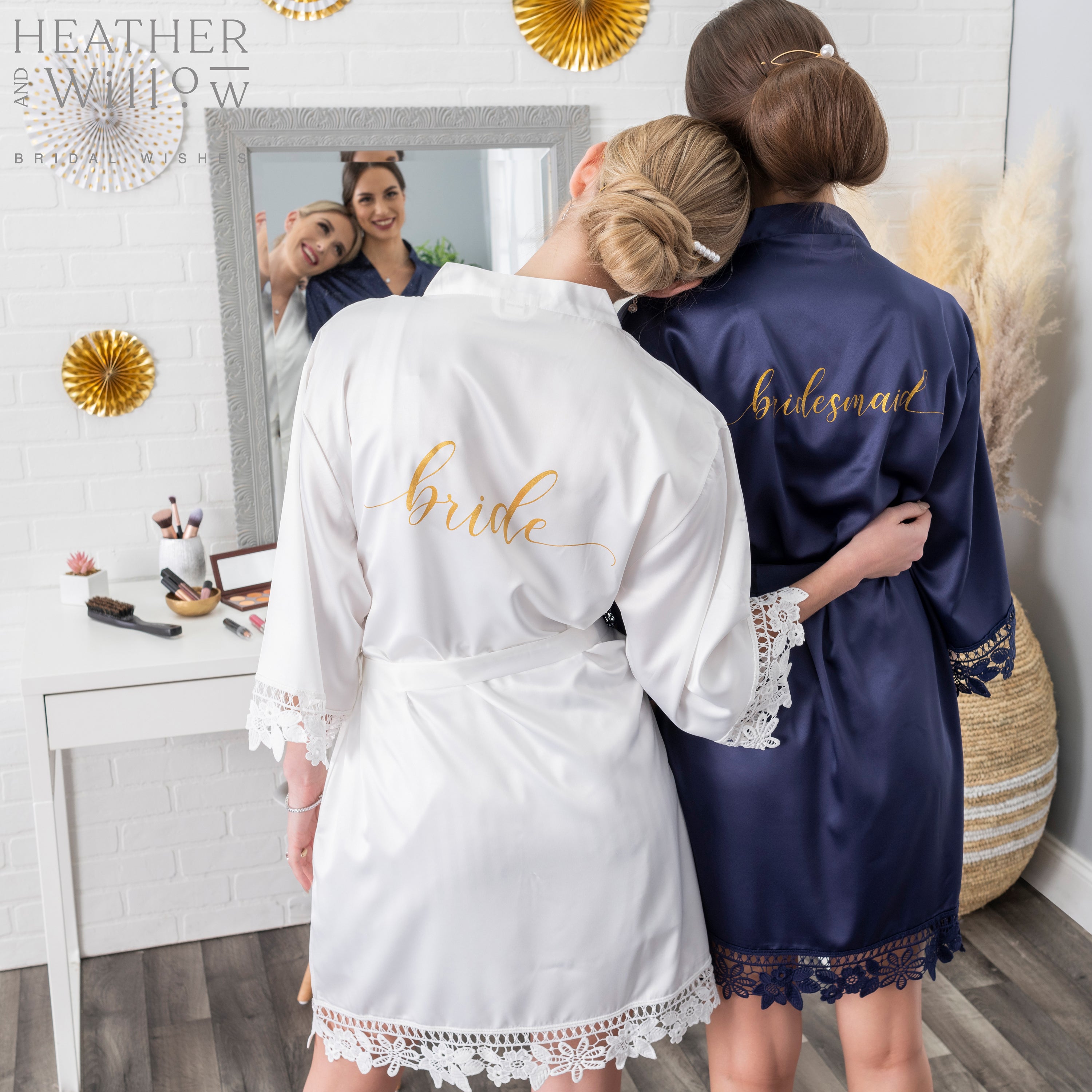 Heather & Willow Bridesmaid Robe + Slipper Set